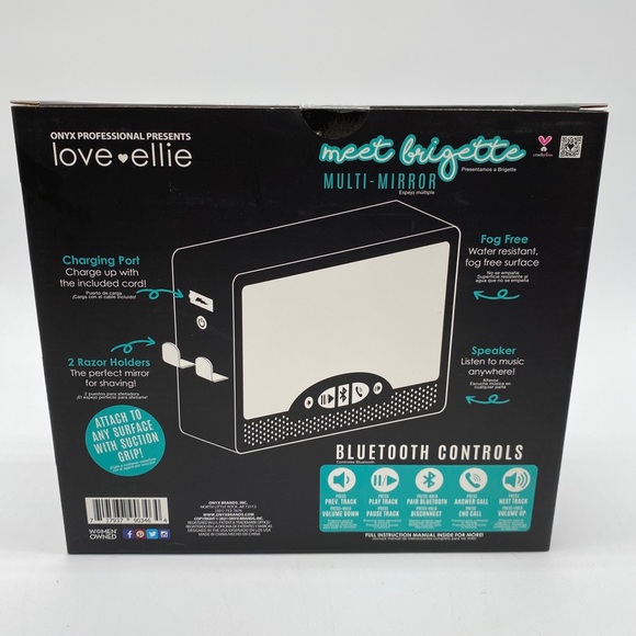 Love Ellie 90346 Brigette Fogless Shower Mirror with Lights & Bluetooth Speaker, - Picture 5 of 5